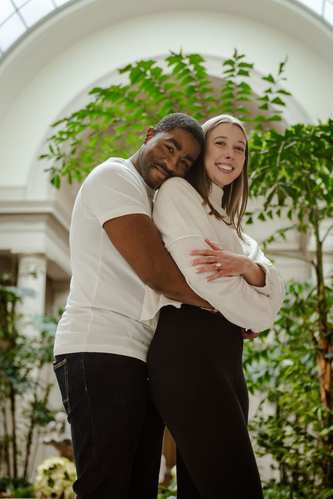 Romantic engagement photos inside the National Gallery of Art Washington DC museum